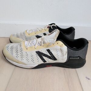 New Balance Minimus Prevail Mens 15 White Black Vibram Training Shoes Sneakers